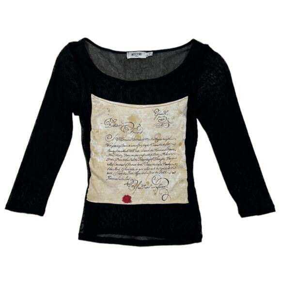 Moschino Mesh Black Top | Size 6 - Picture 1 of 5